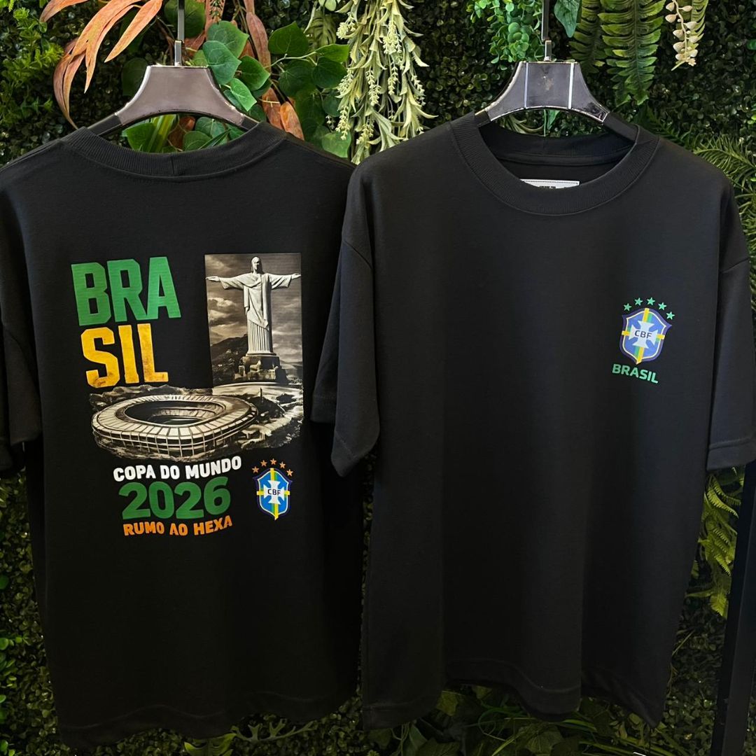 CAMISETA OVERSIZED BRASIL 713 PRETA