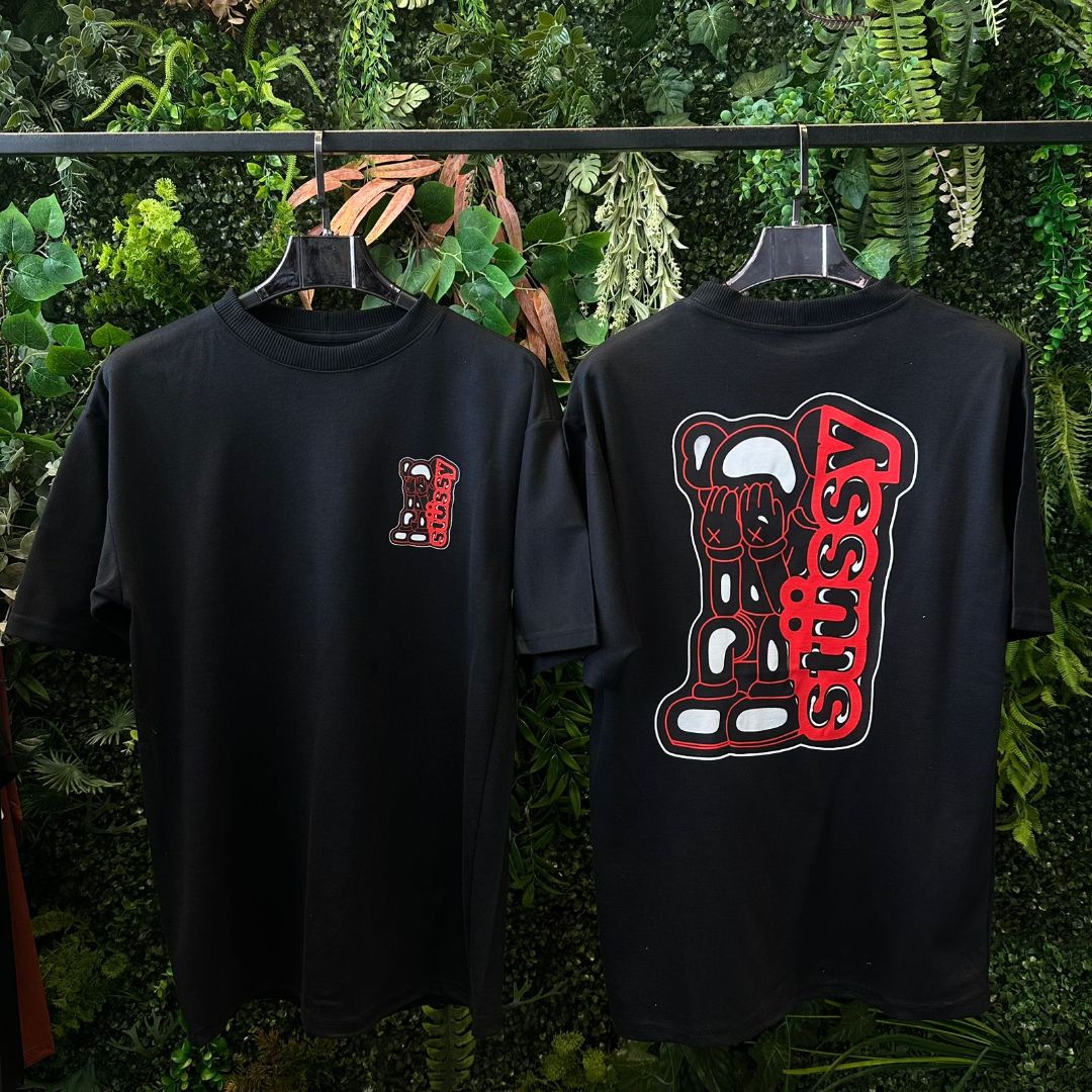 CAMISETA OVERSIZED STUSSY 785 PRETA