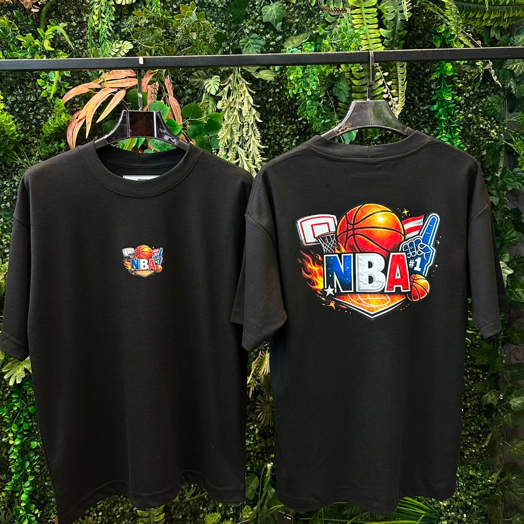 CAMISETA OVERSIZED NBA 793 PRETA