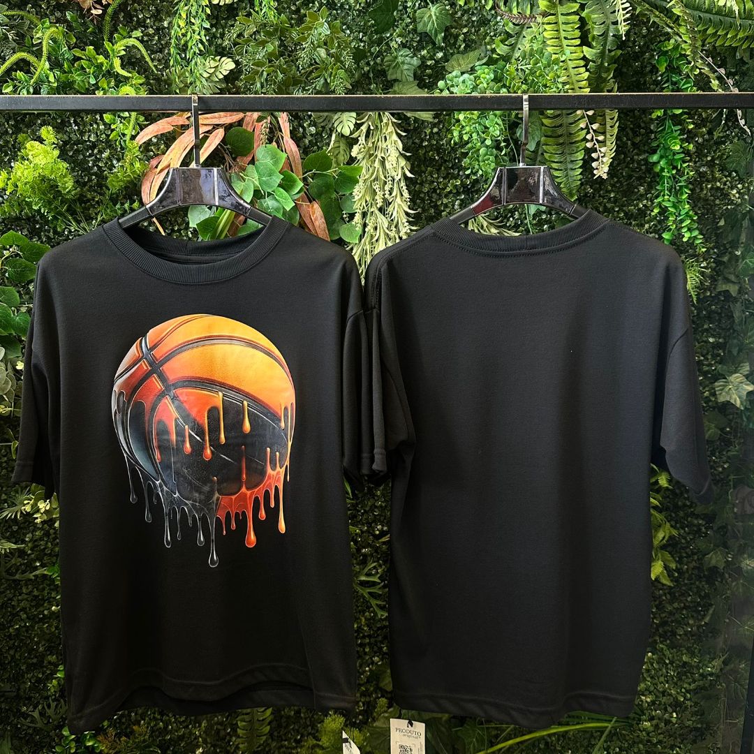 CAMISETA OVERSIZED BASKET 869 PRETA