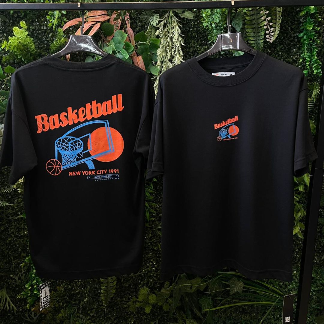 CAMISETA OVERSIZE NEW YORK 897 PRETA