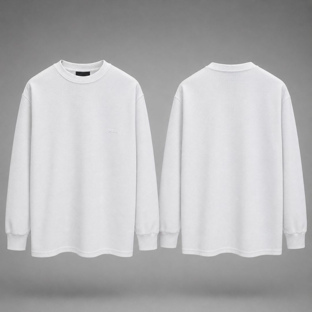 BLUSA MANGA LONGA BOSS 919 BRANCO