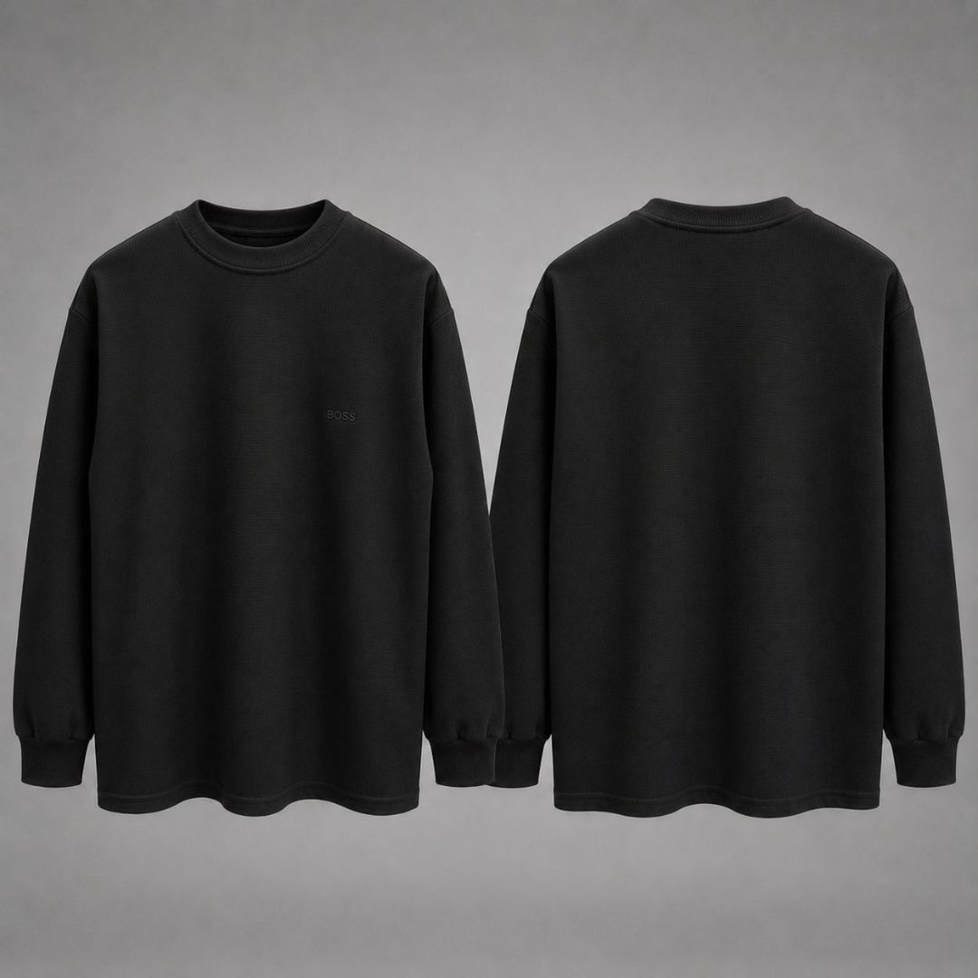 BLUSA MANGA LONGA BOSS 919 PRETO