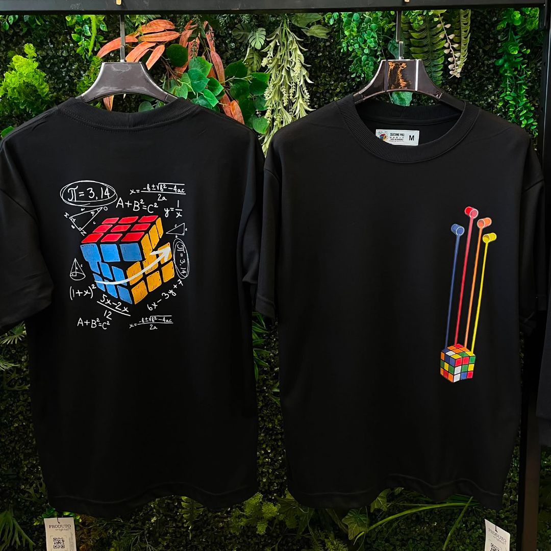 CAMISETAS OVERSIZED CUBO 955 PRETA