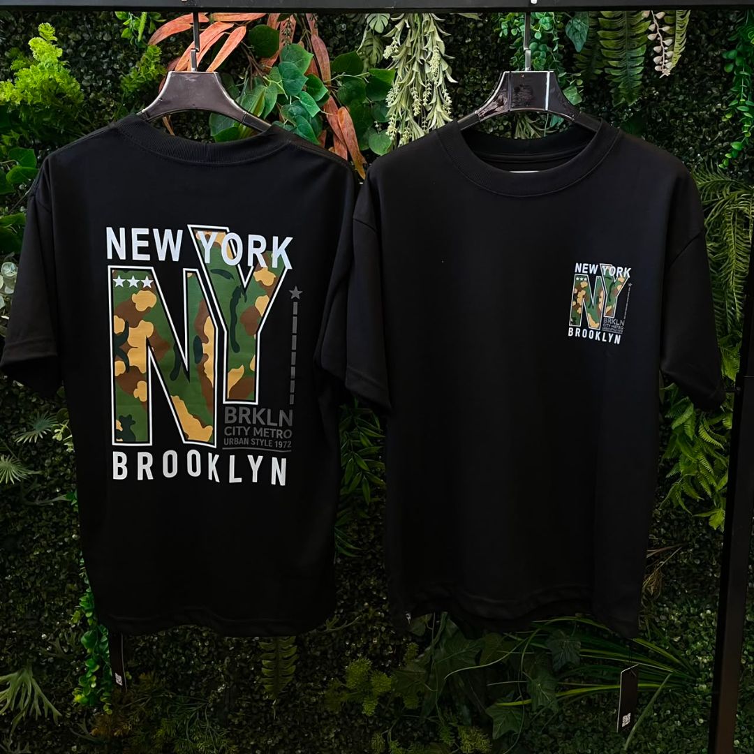 CAMISETAS OVERSIZE NEW YORK 1003 PRETO