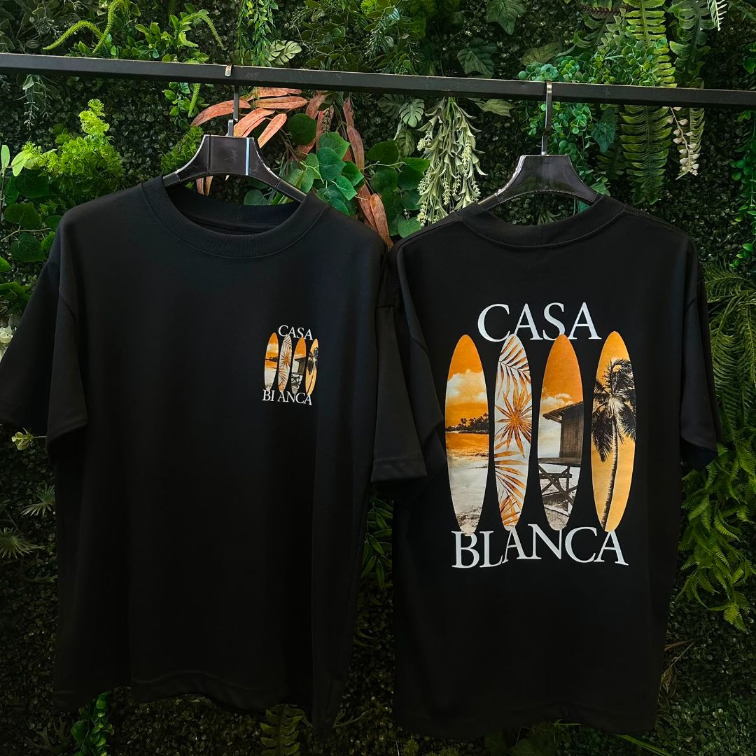 CAMISETAS OVERSIZE CASA BLANCA 1010 PRETO
