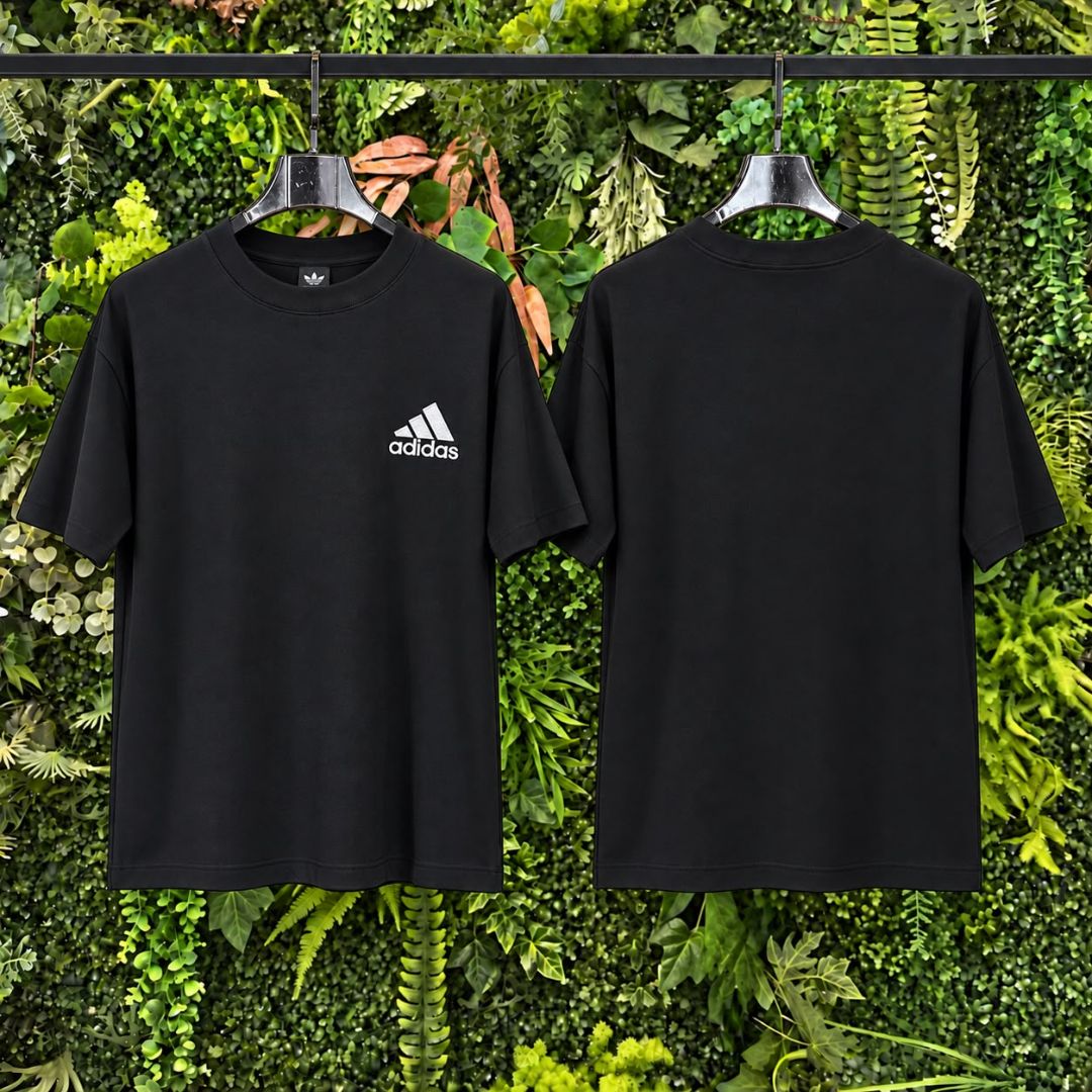 CAMISETA OVERSIZED Bordadas ADIDAS 1119 PRETO