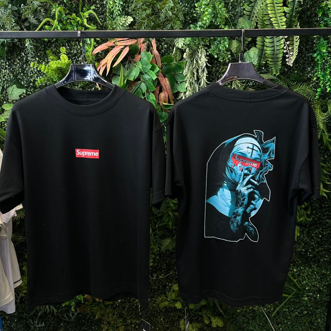 CAMISETA OVERSIZED SUPREME 633 PRETA
