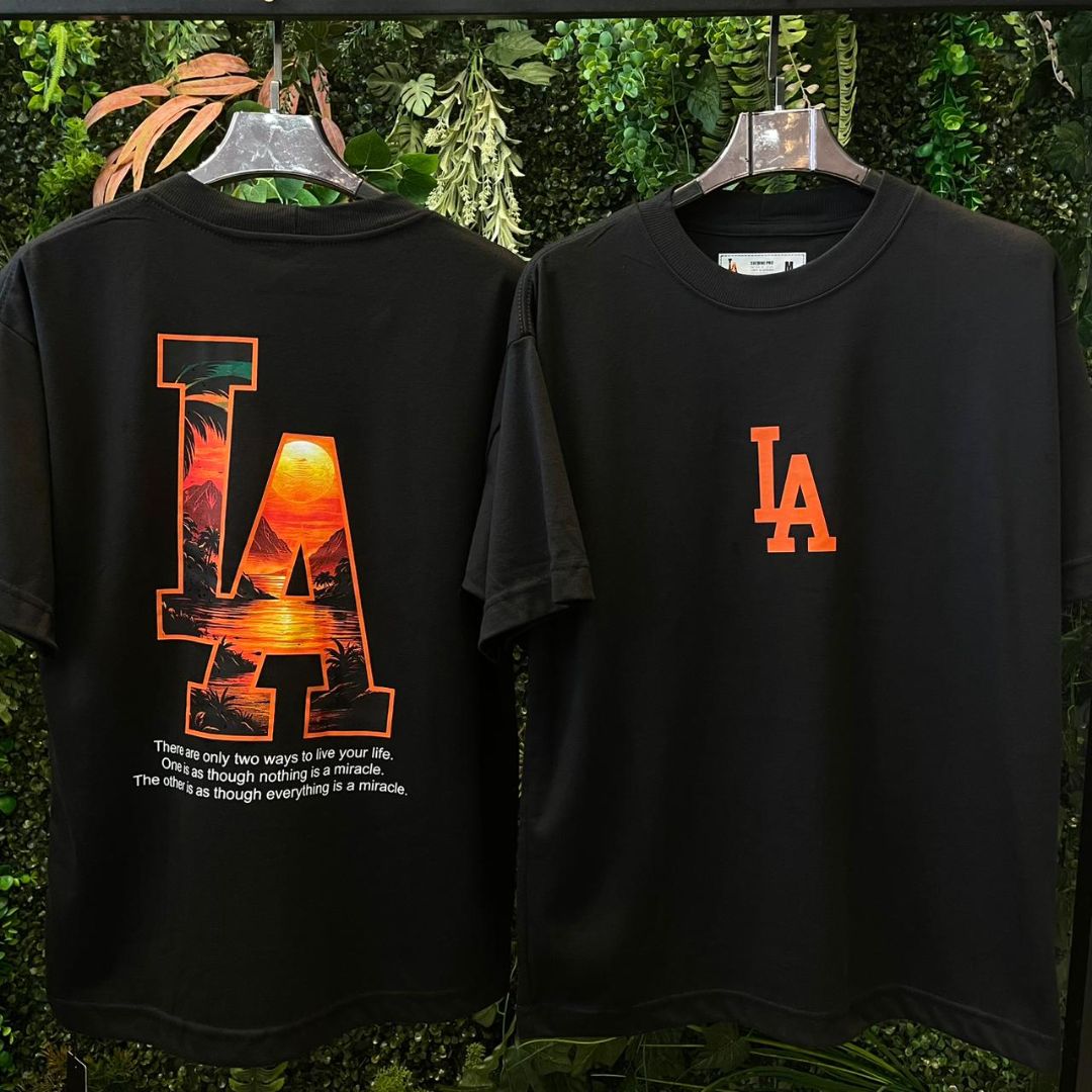 CAMISETA OVERSIZED LA 817 PRETA