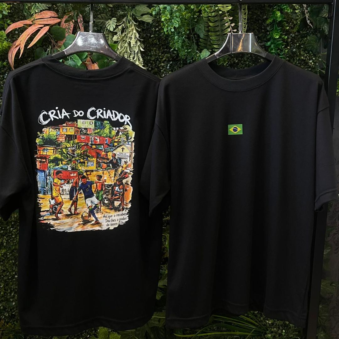 CAMISETA OVERSIZED BRASIL 818 PRETA