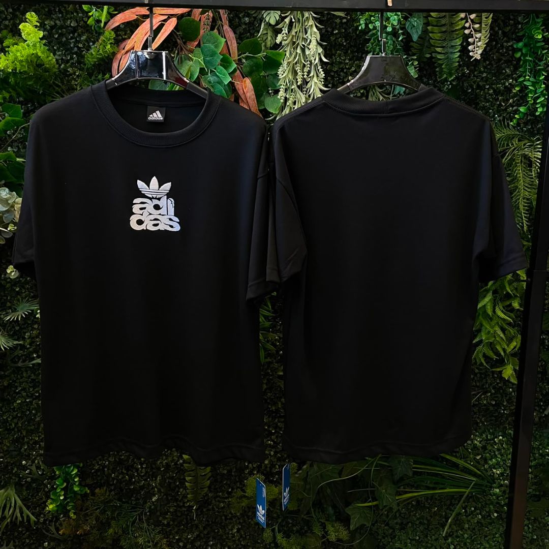 CAMISETAS OVERSIZE ADIDAS BORDADA 1004 PRETO