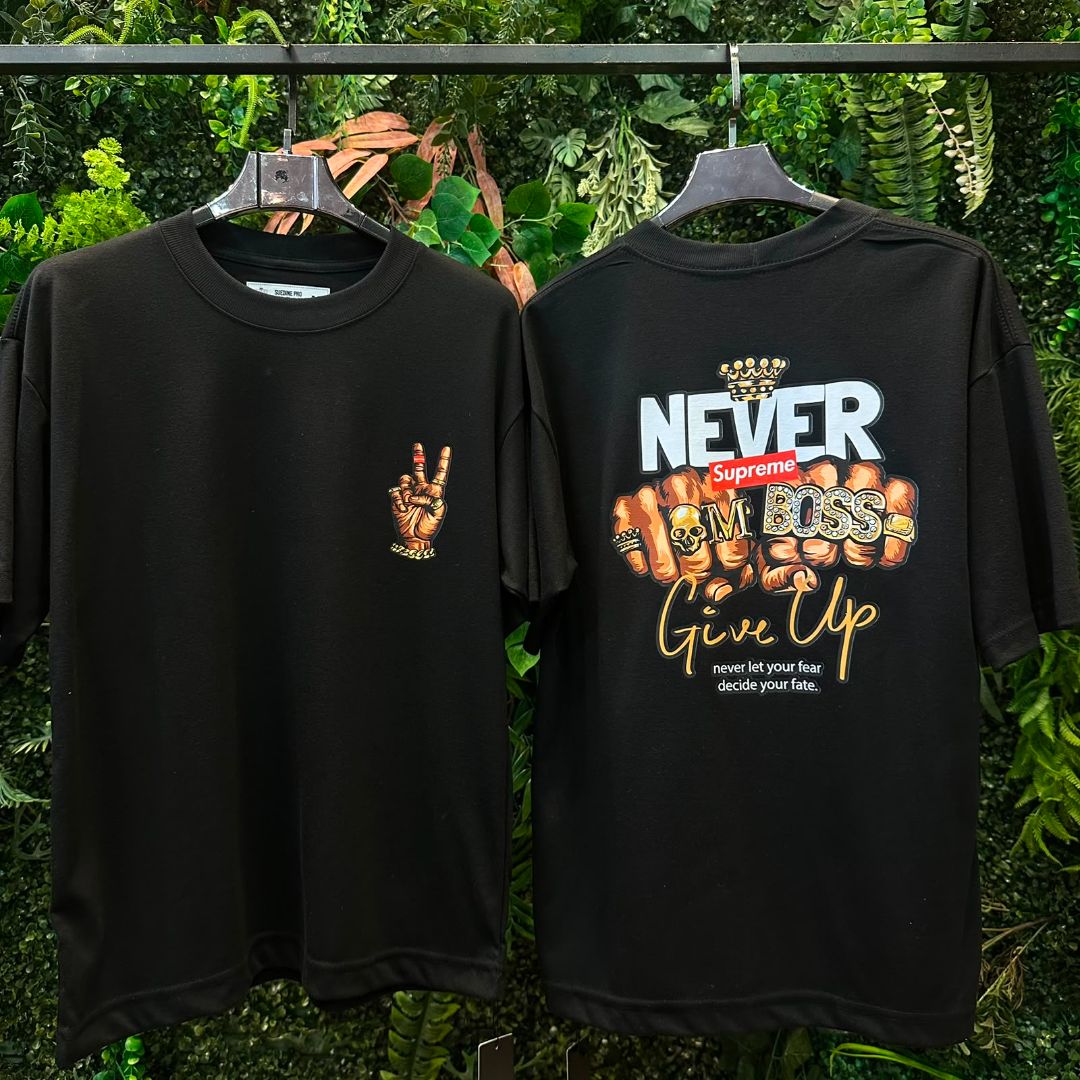 CAMISETAS OVERSIZE SUPREME 1022 PRETO
