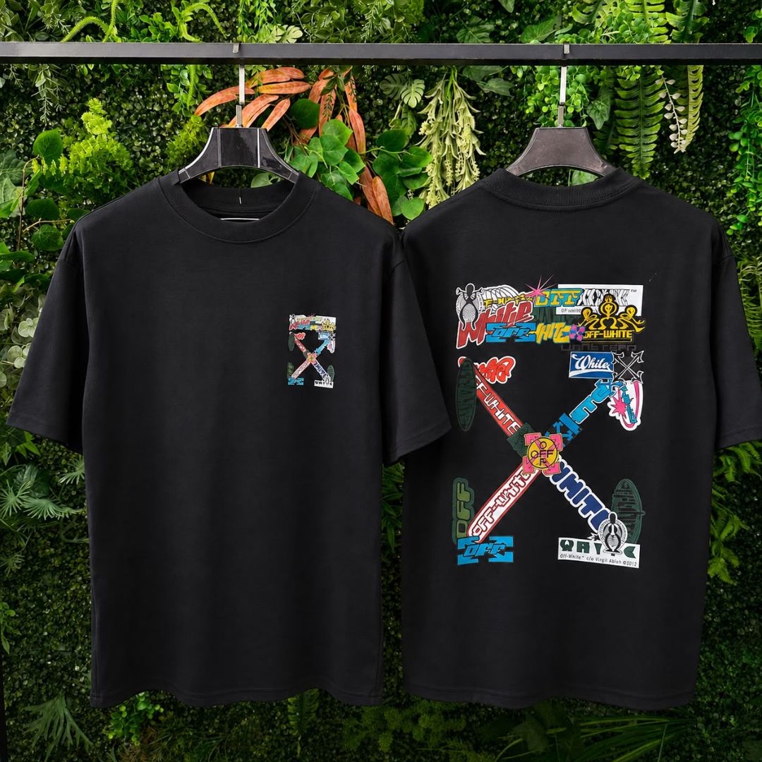 CAMISETA OVERSIZE OFF WHITE 1060 PRETO