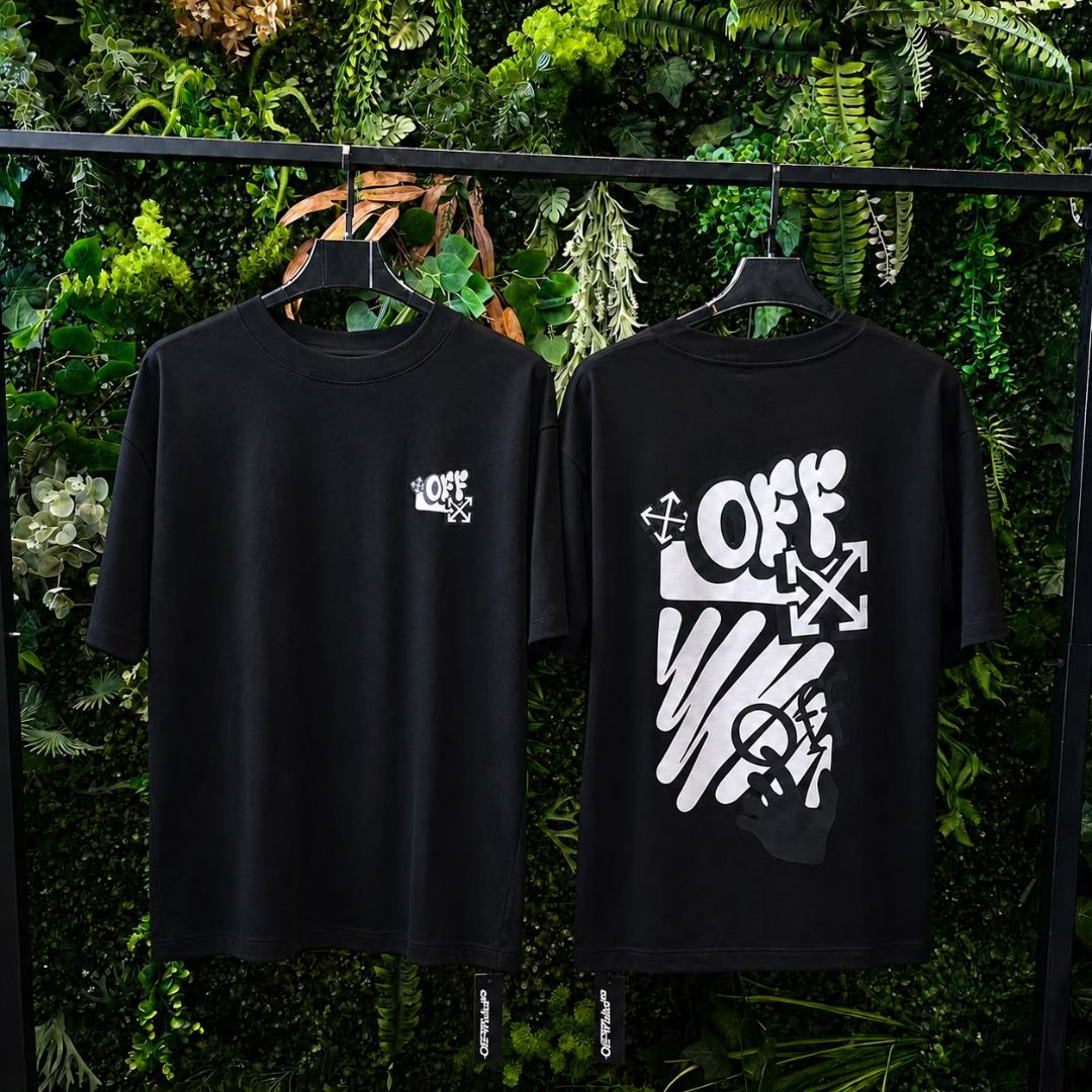 CAMISETA OVERSIZE OFF WHITE 1072 PRETO