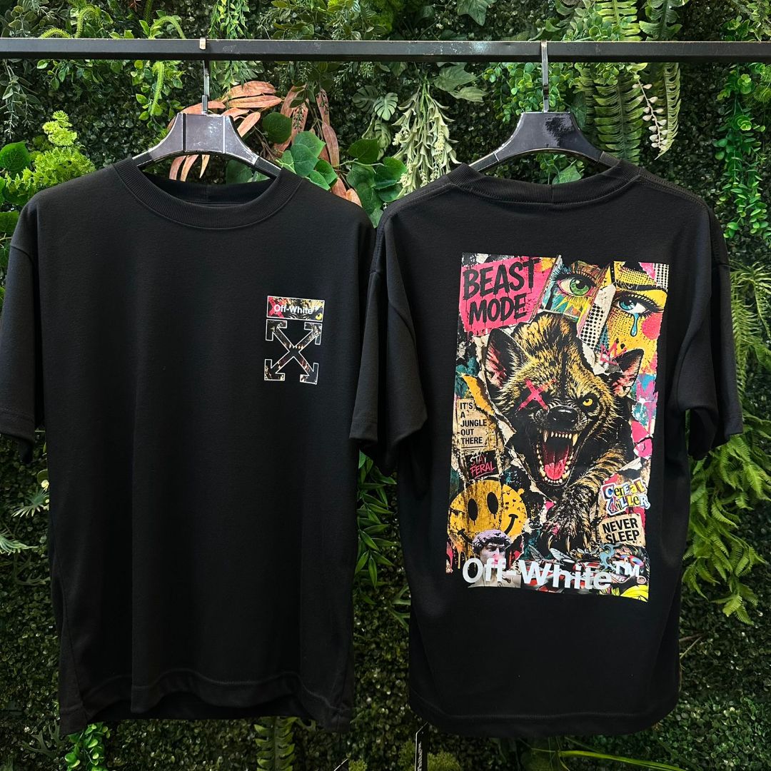 CAMISETAS OVERSIZE OFF WHITE 1084 PRETO