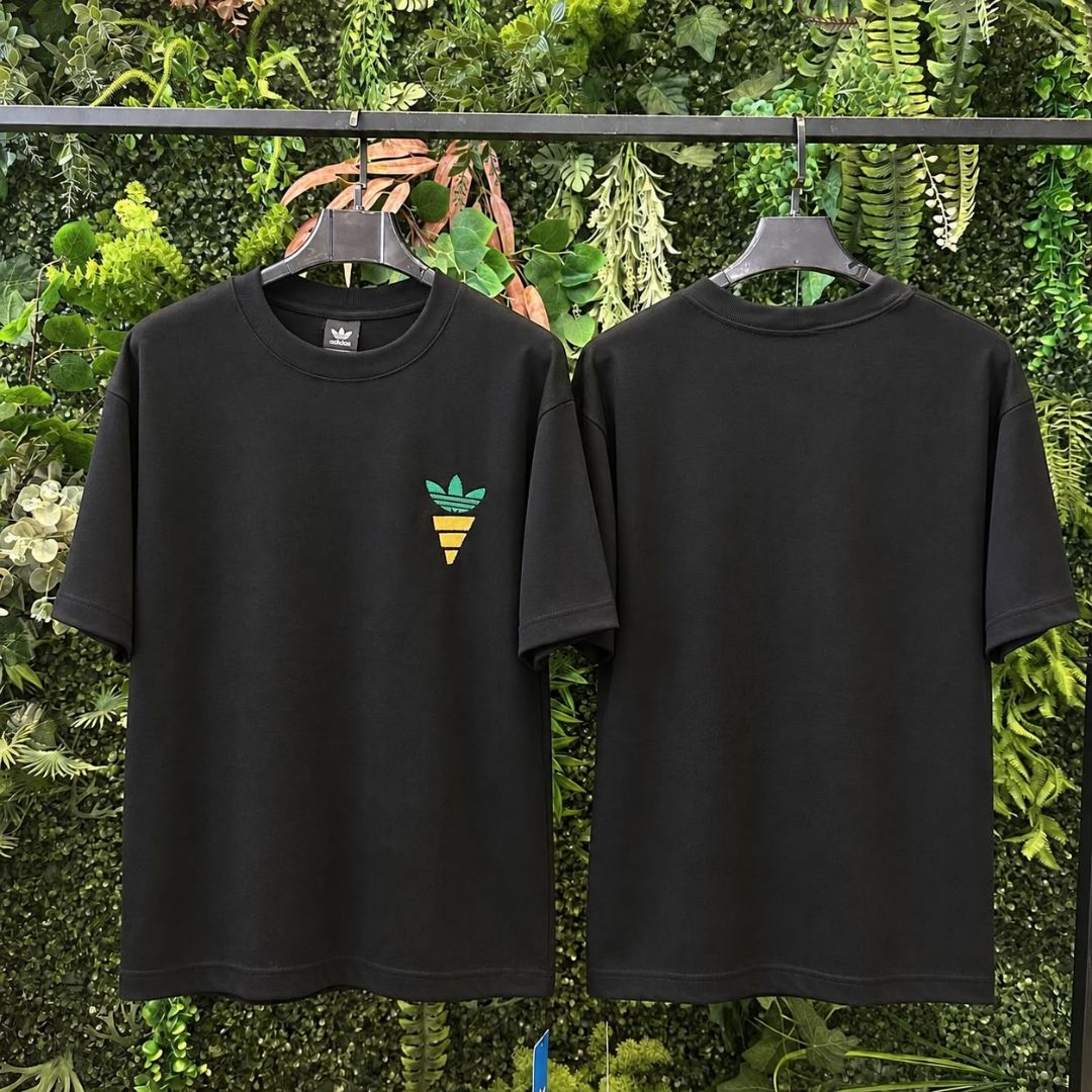 CAMISETA OVERSIZED Bordadas ADIDAS 1121 PRETO