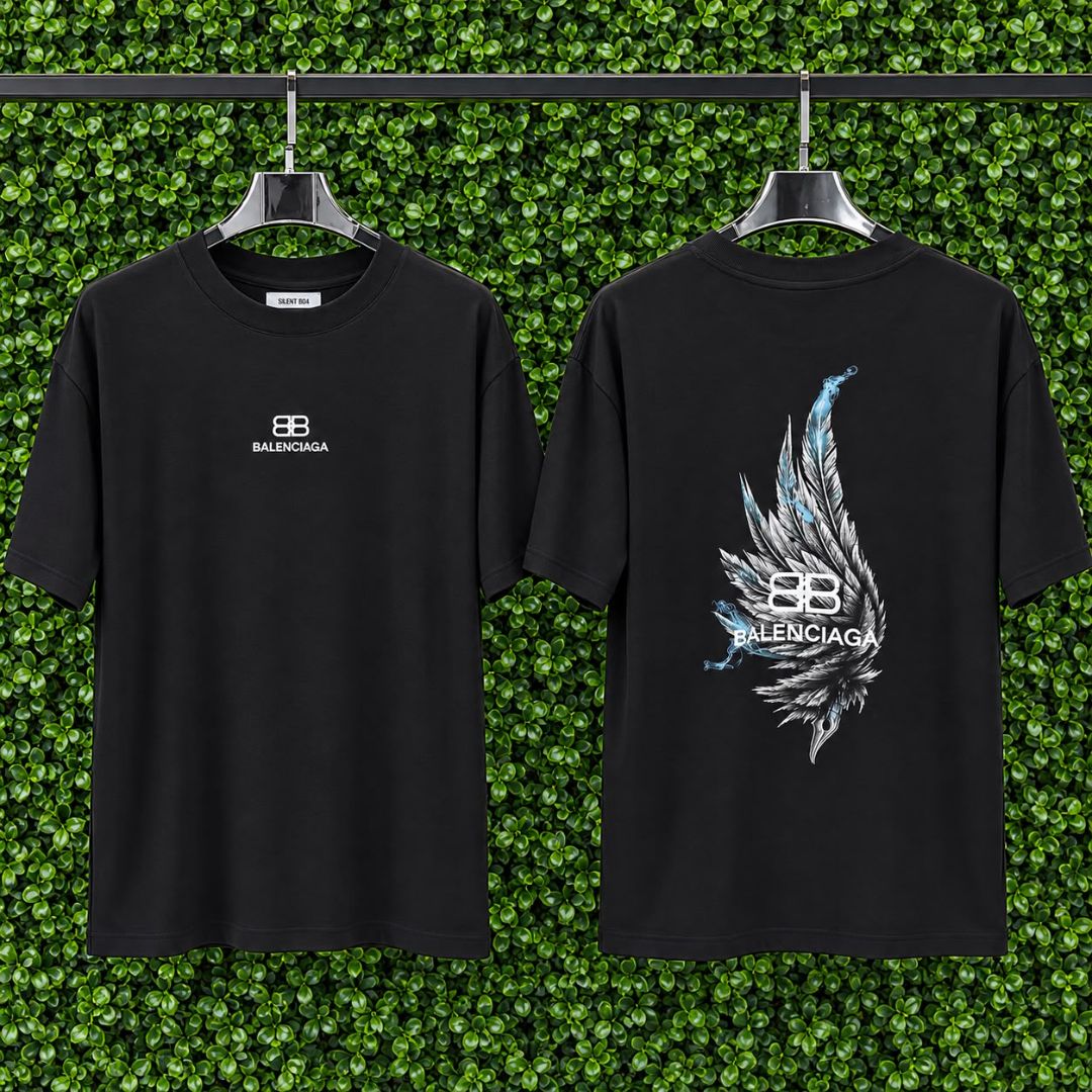 Camisetas Oversized 1129 Balenciaga preto