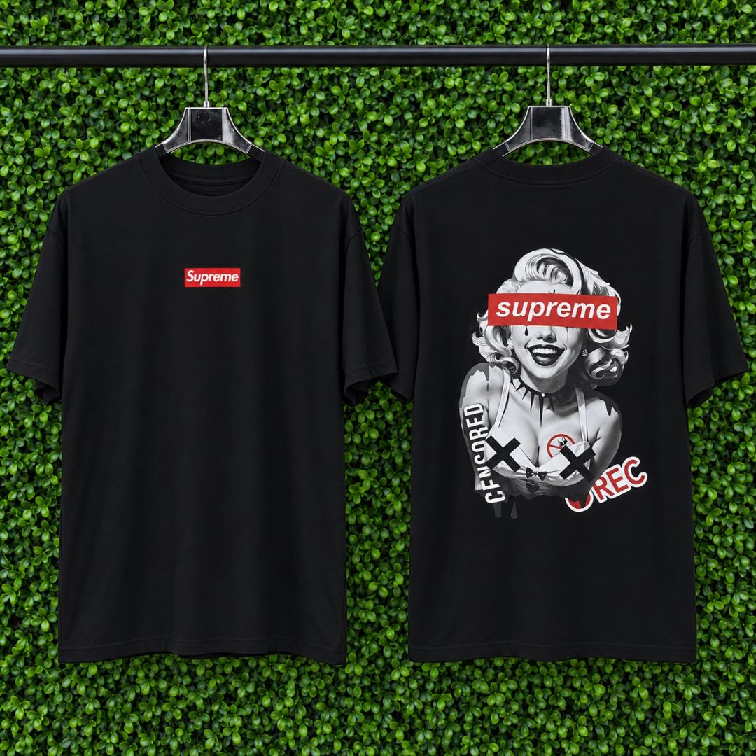 Camisetas Oversized supreme 1139 preto