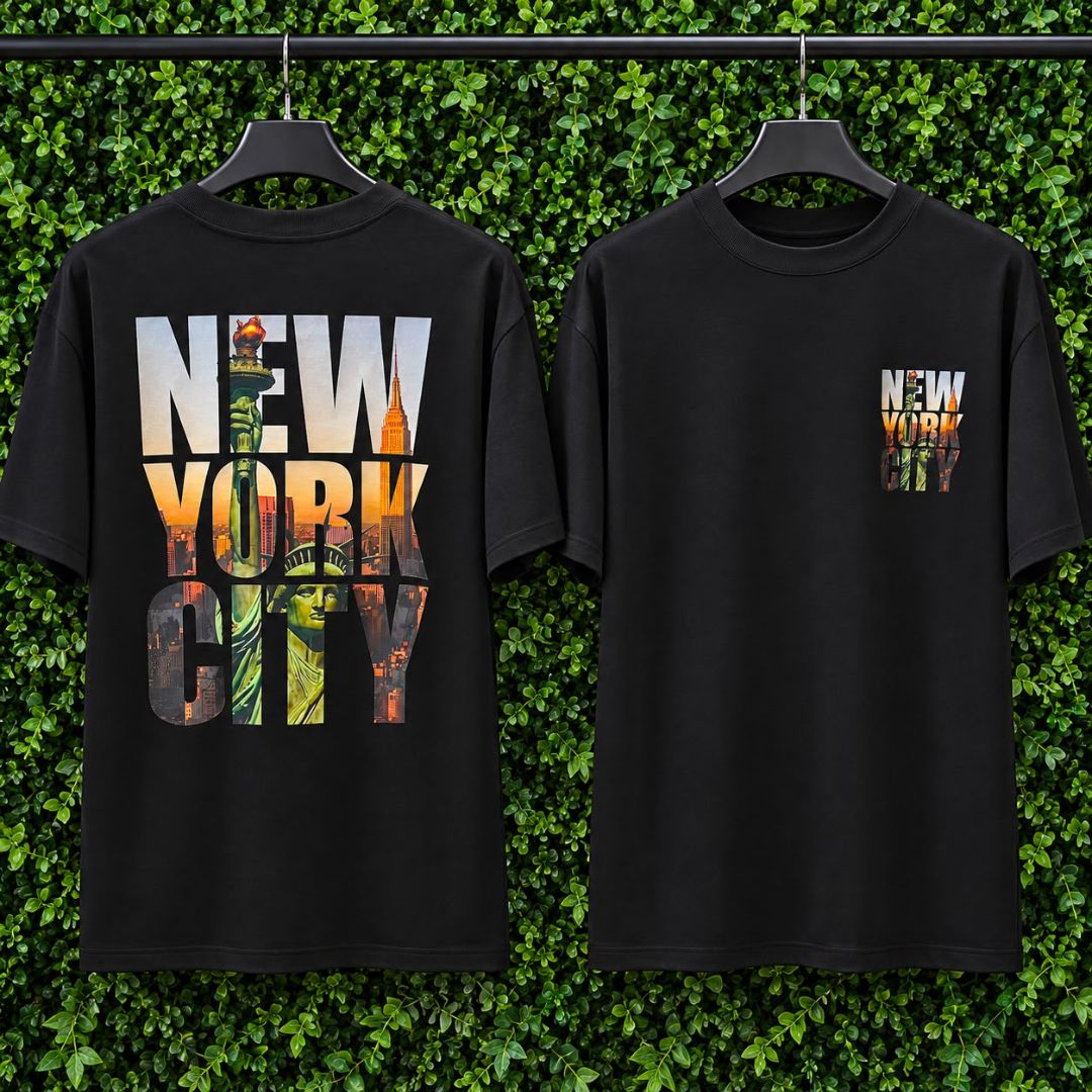 CAMISETA OVERSIZED NEW YORK 1172 PRETO