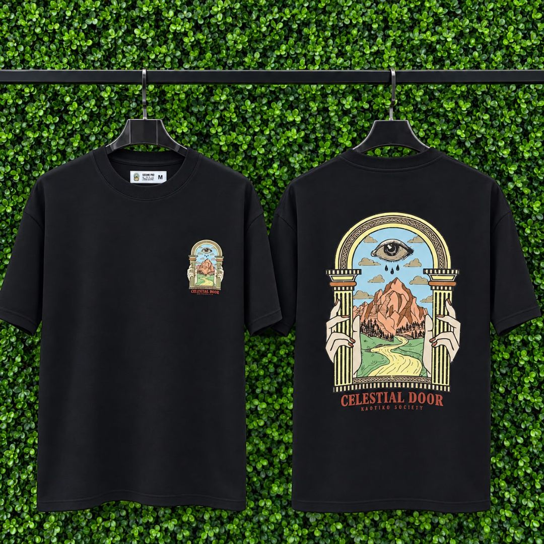 CAMISETA OVERSIZED CELESTIAL DOOR 1199 PRETO