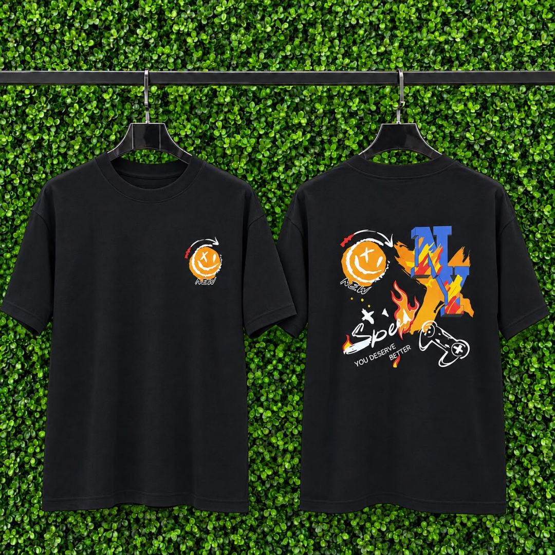 CAMISETA OVERSIZED 1210 NEW YORK  PRETO