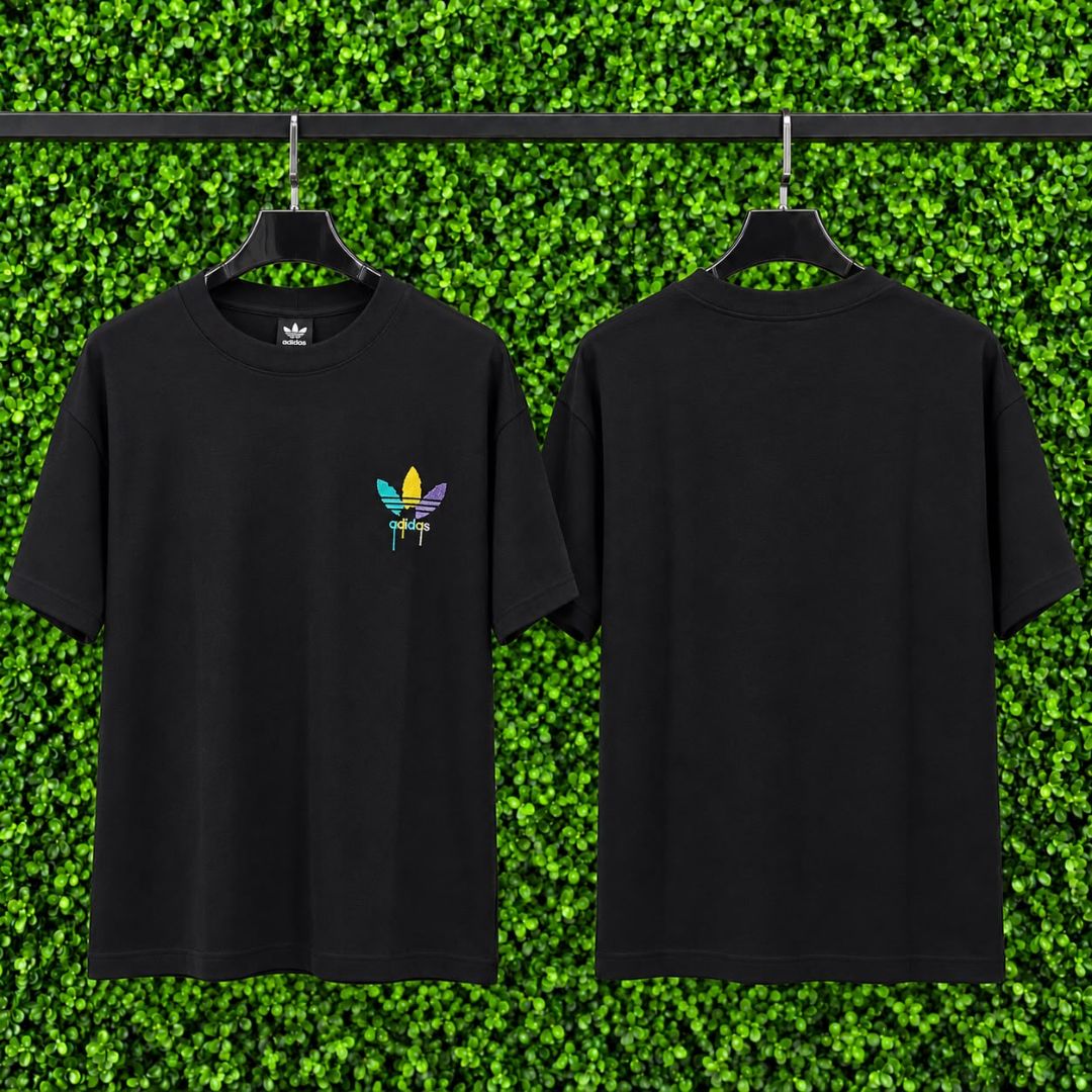 CAMISETA OVERSIZED 1214 ADIDAS BORDADO PRETO