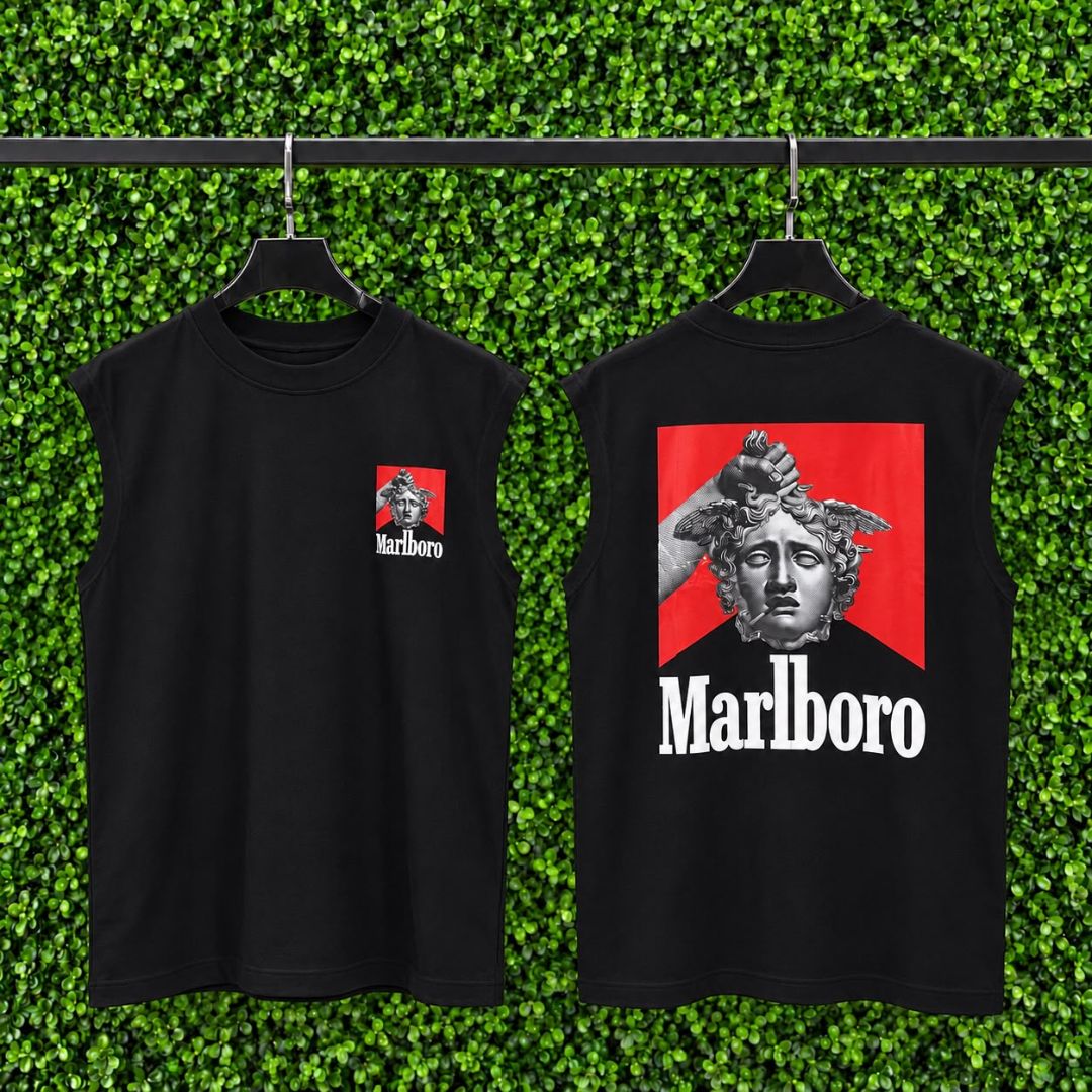 CAMISETA OVERSIZED REGATA 1220 MALBORO PRETO