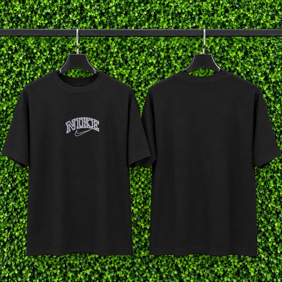 CAMISETA OVERSIZED 1221 NIKE BORDADO PRETO